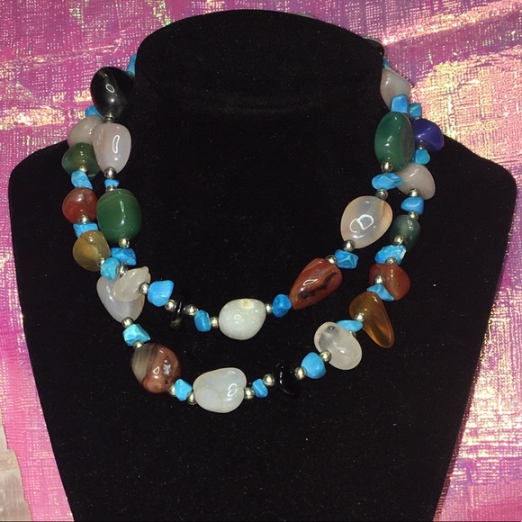 Sold! Multi-colored Gemstone ๐ Necklace - Picture 1 of 6